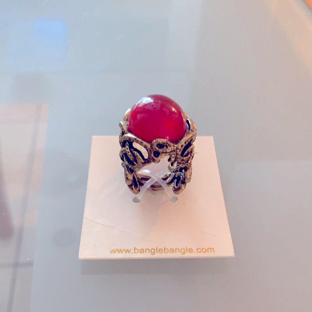 Chunky Gold And Ruby Ring
